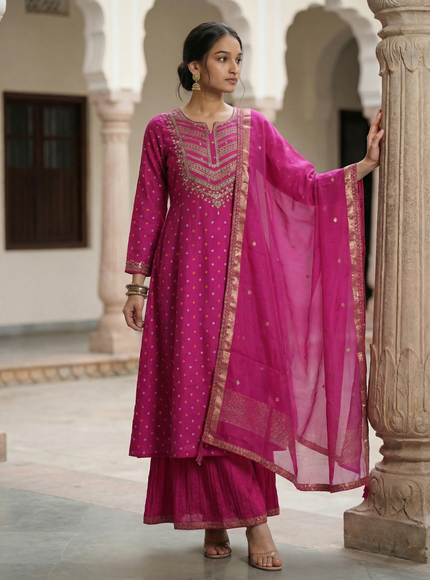 Pink Sharara Salwar Suit