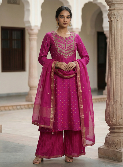Pink Sharara Salwar Suit