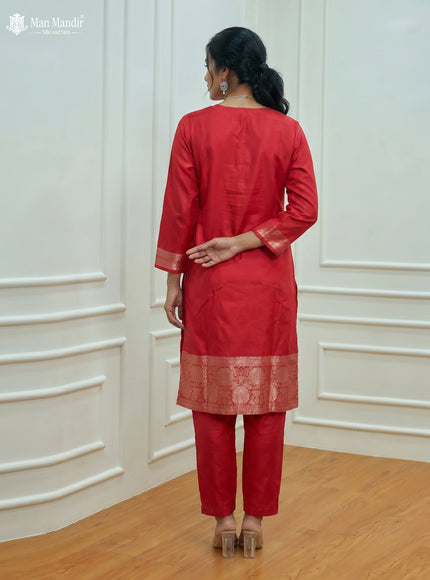 Red Silk Salwar Suits