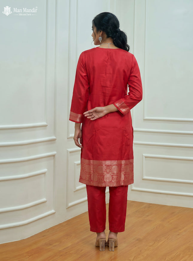 Red Silk Salwar Suits