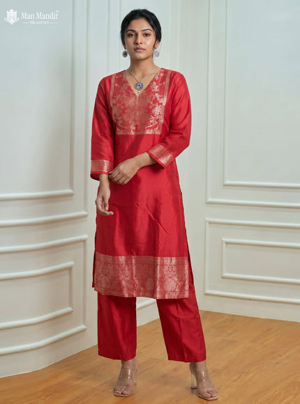 Red Silk Salwar Suits