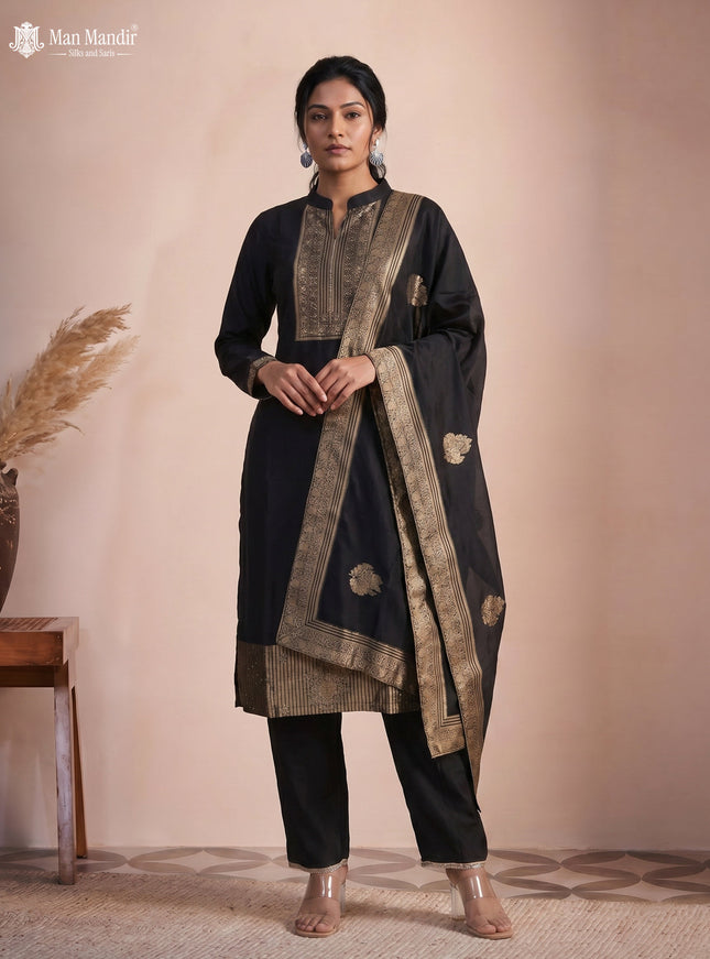 Black Silk Salwar Suits