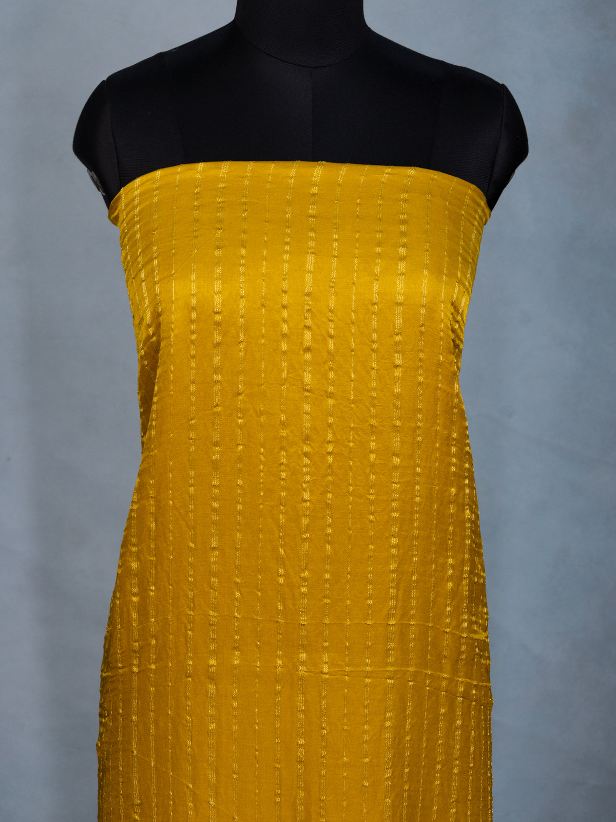 Yellow & Green Gajji Unstitched Suit