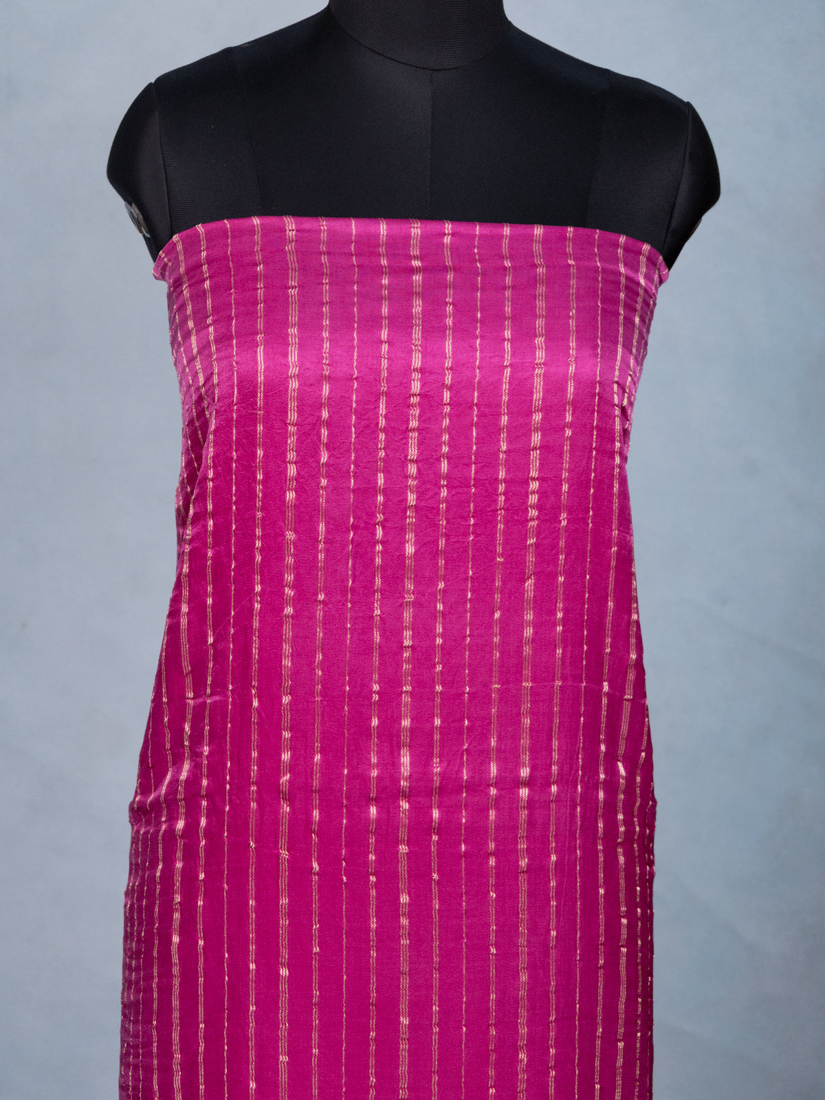 Pink & Red Gajji Unstitched