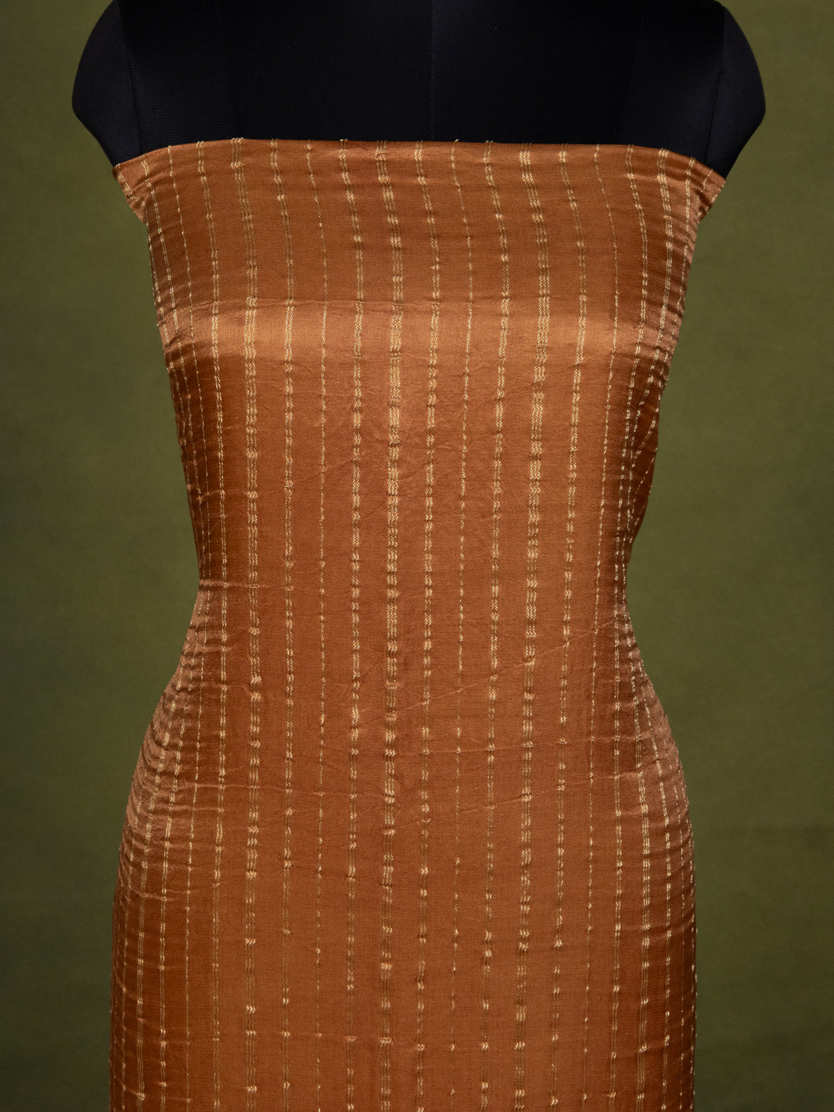 Sandal & Brown Gajji Unstitched Suit