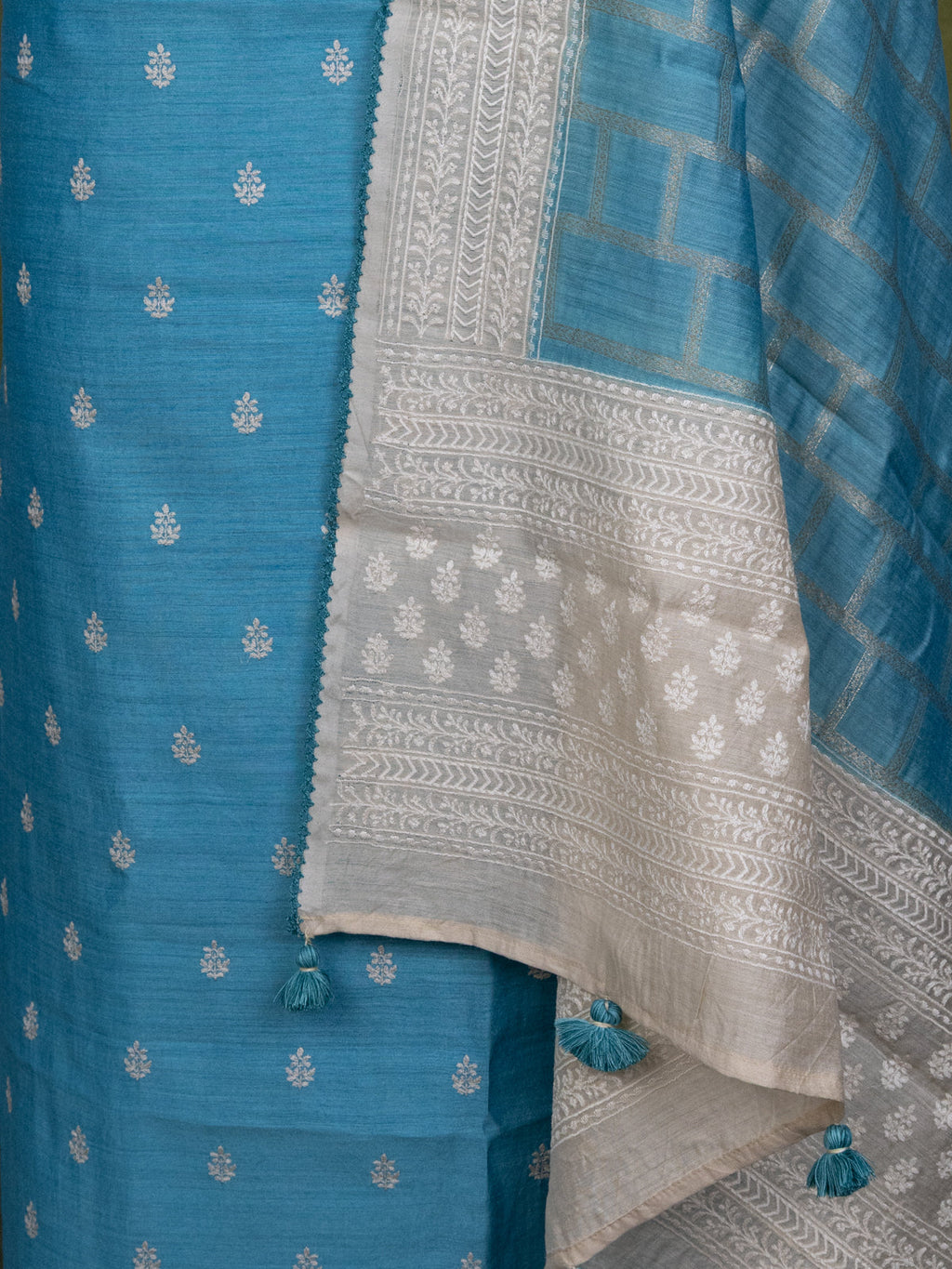 BlueTussar Unstitched Suit