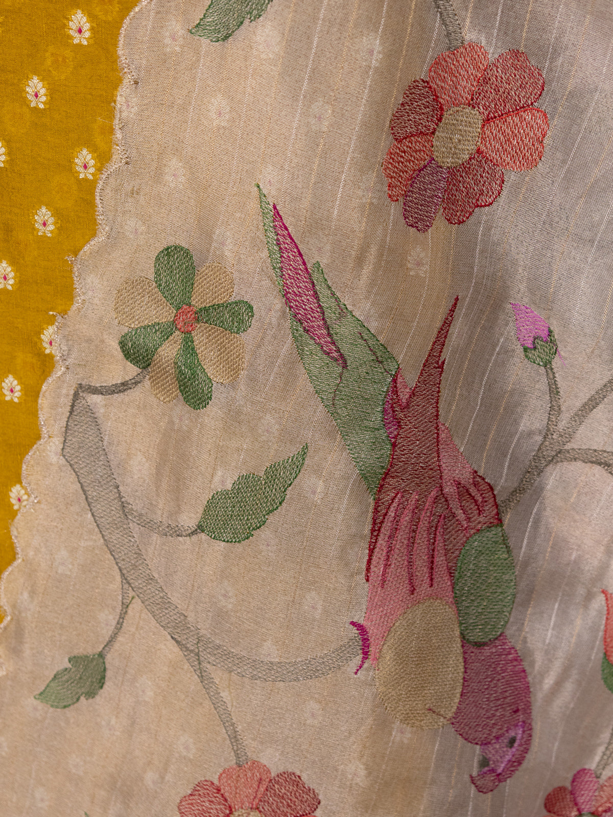 Golden Mustard Raw Silk Unstitched Suit