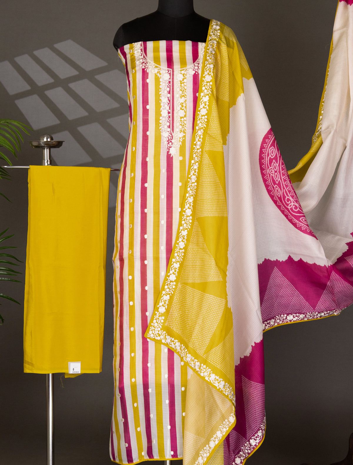 Multicolour Kota Unstitched Suit