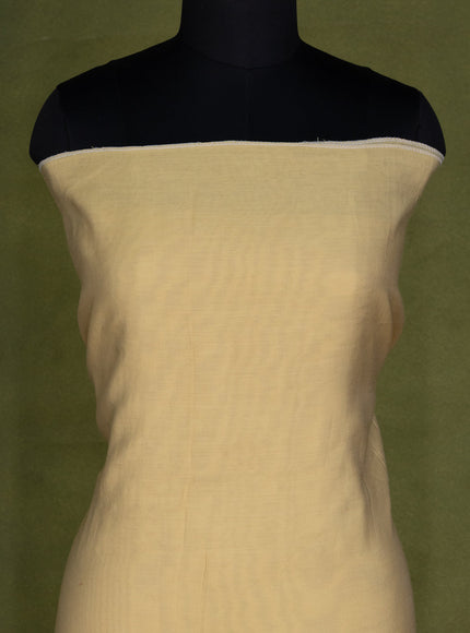 Pale Yellow Soft Cotton Unstitched Suit