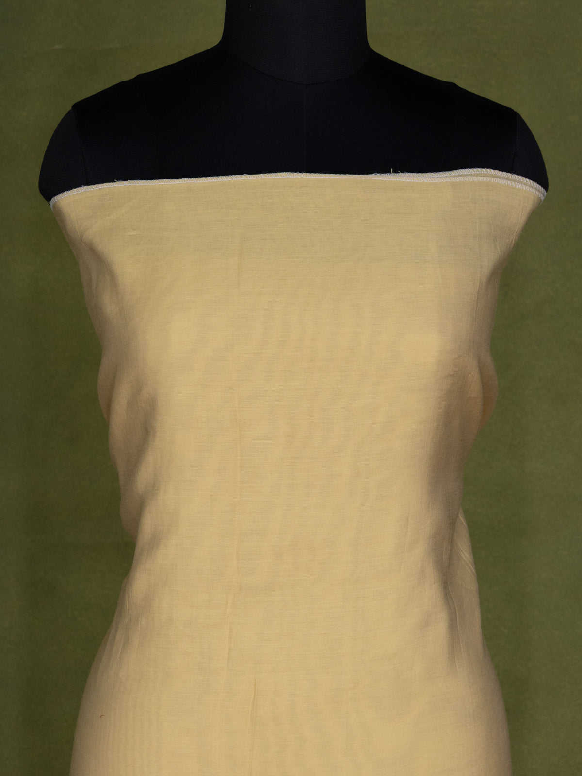 Pale Yellow Soft Cotton Unstitched Suit