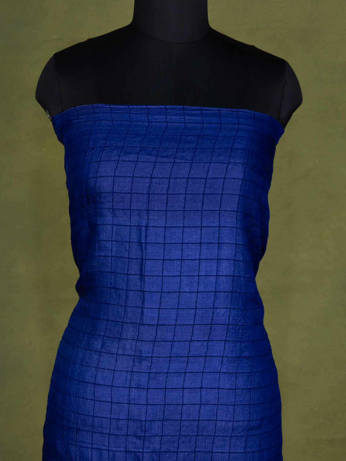 Blue Tussar Silk Unstitched Suit