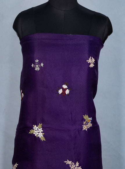 Violet Organza Unstitched Suit