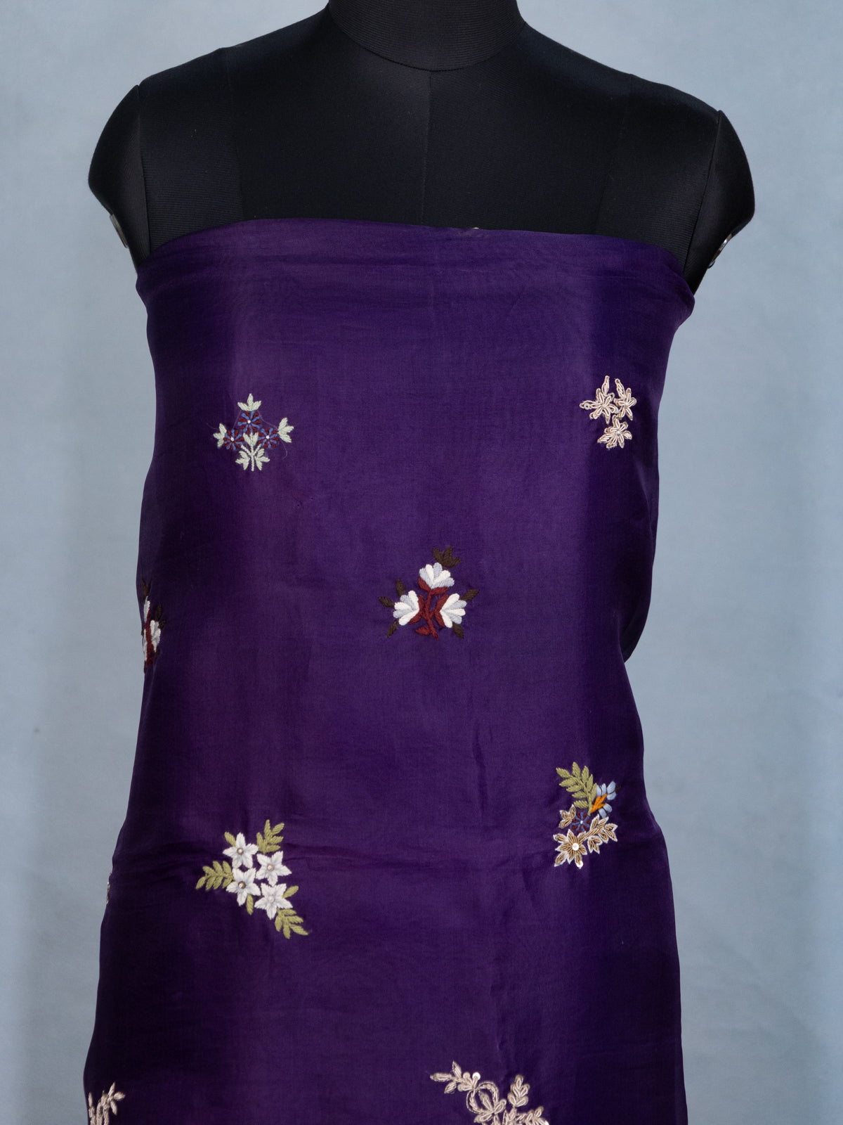 Violet Organza Unstitched Suit