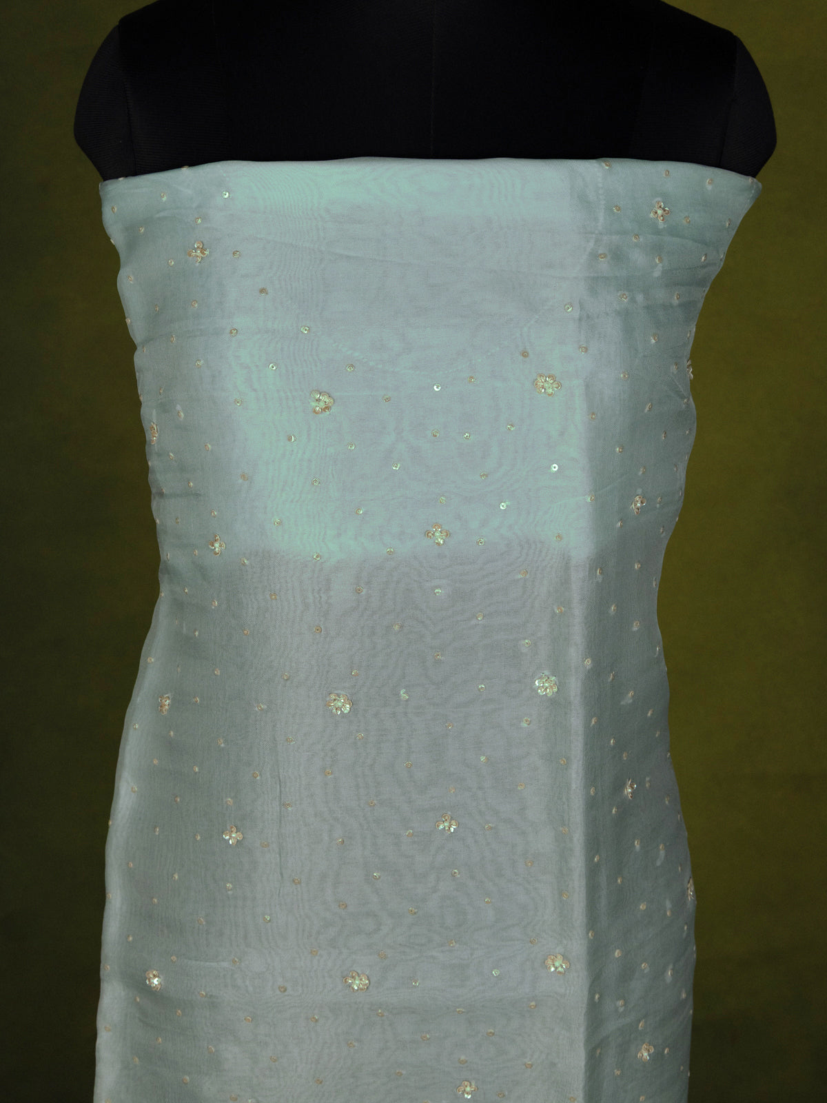Pastel Blue Tissue Silk Unstitched Suit