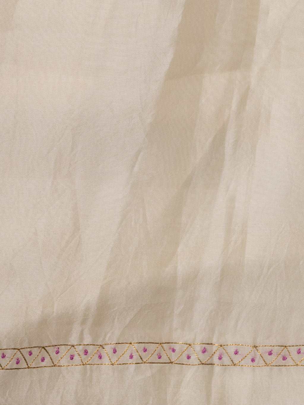 Cream Organza Unstitched Suit