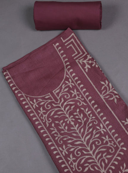 Mauve Tussar Silk Unstitched Suit