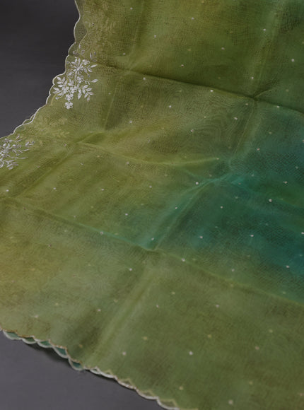 Sky Blue Tussar Silk Unstitched Suit