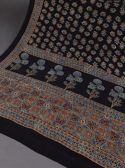 Denim Blue Tussar Silk Unstitched Suit