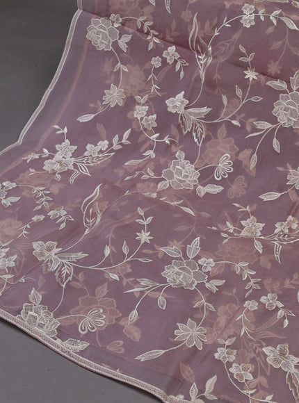 Light Levender Organza Silk Unstitched Suits