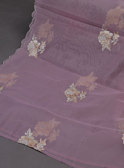 Light Levender Organza Silk Unstitched Suits