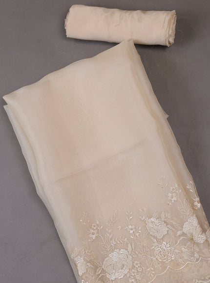 Off white Organza Silk Unstitched Suits
