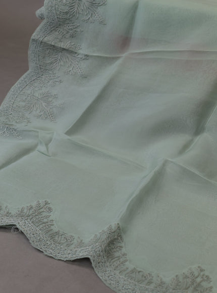 Light Green Organza Silk Unstitched Suits