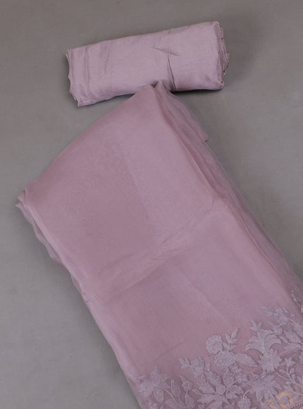 Levender  Organza Silk Unstitched Suits