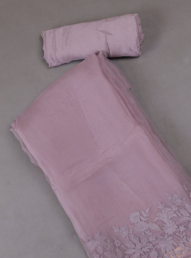 Levender  Organza Silk Unstitched Suits