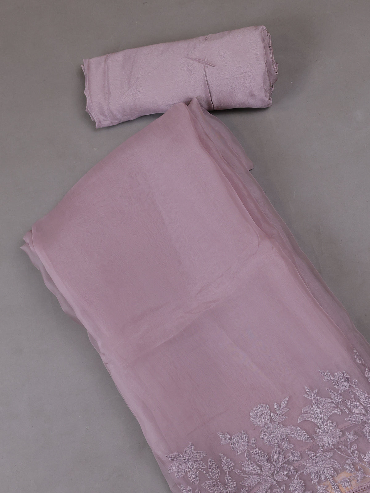 Levender  Organza Silk Unstitched Suits