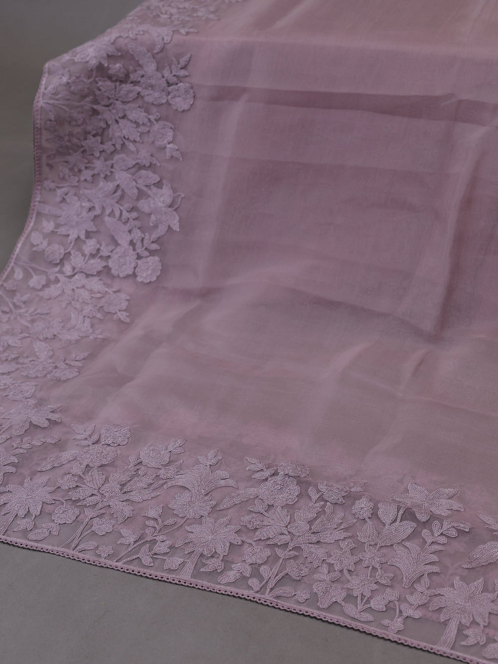 Levender  Organza Silk Unstitched Suits