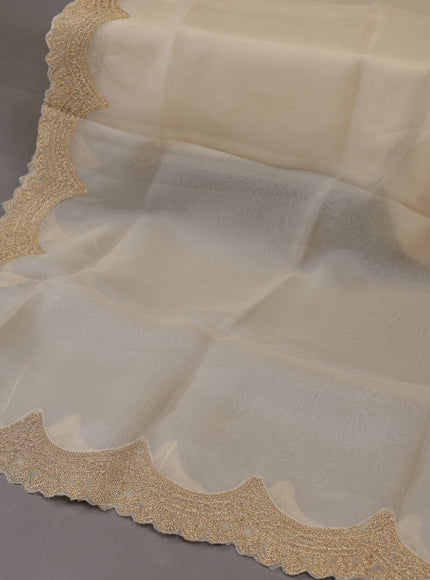 Off white Organza Silk Unstitched Suits