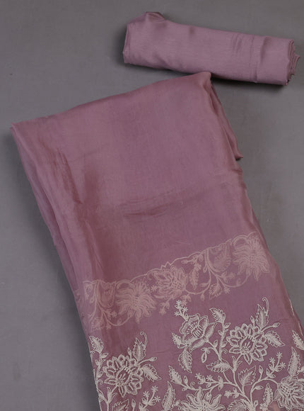 Levender  Organza Silk Unstitched Suits