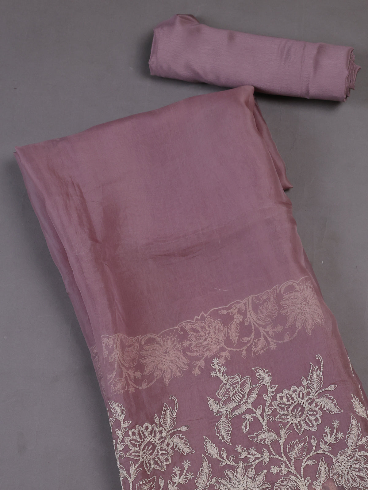Levender  Organza Silk Unstitched Suits