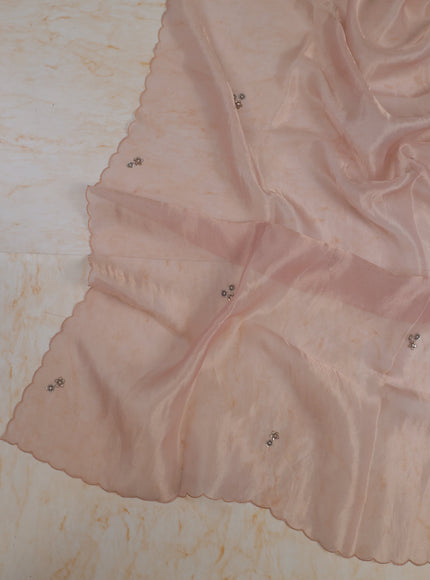 Peach Tissue Unstitched Suit