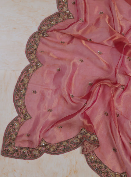 Magenta Pink Tissue Unstitched Suit