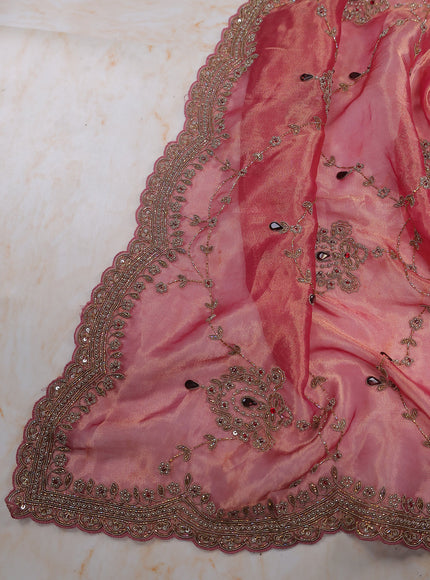Magenta Pink Tissue Unstitched Suit