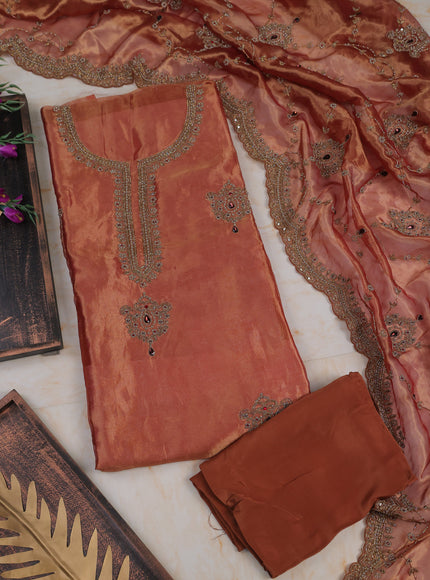 Orange Tissue Unstitched Suit