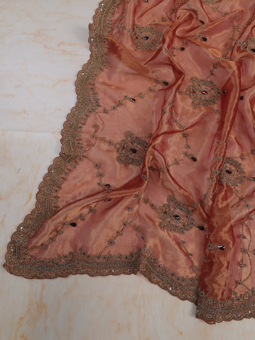 Orange Tissue Unstitched Suit