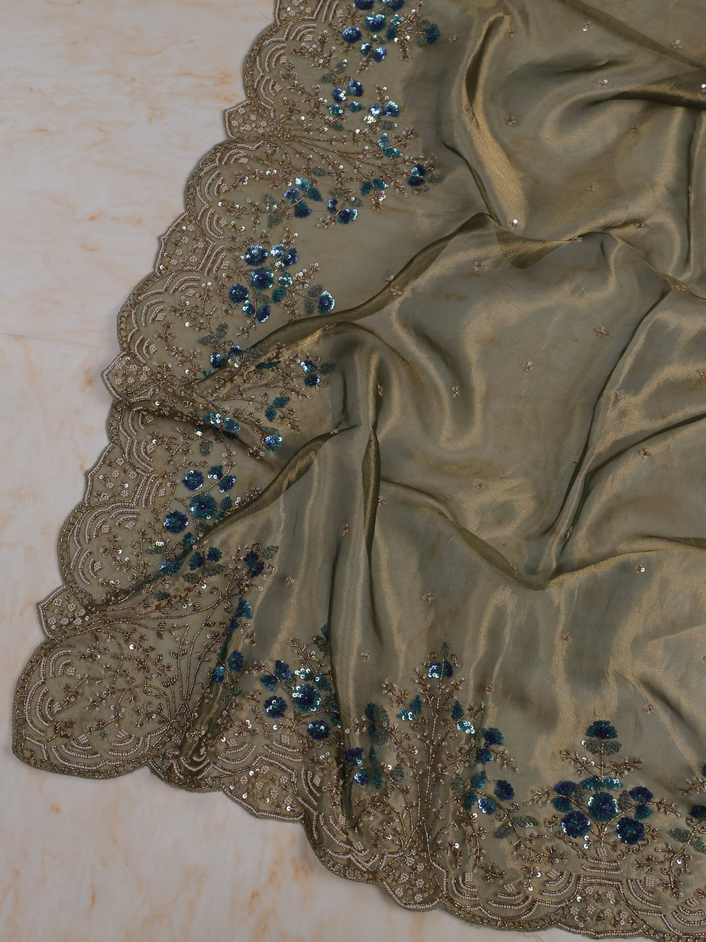 Bottle Green Tissue Unstitched Suit