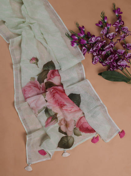Pista Green Linen Unstitched Suit