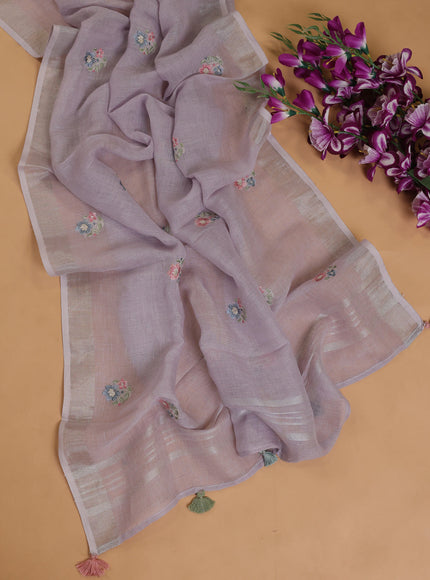 Lilac Linen Unsitched Suit