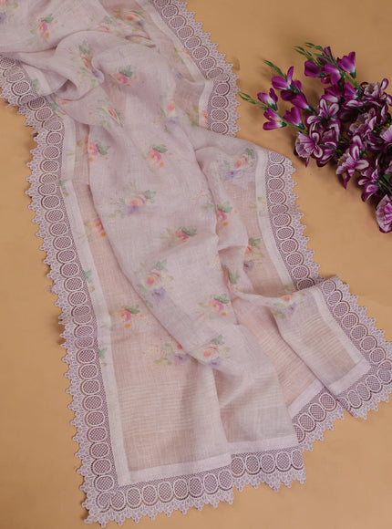 Mild Lavender Linen Unstiched Suit
