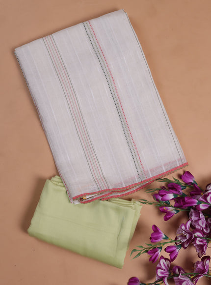 Off White - Pita Green Linen Unstitched Suit