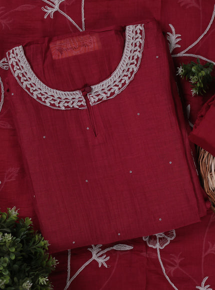 Gazri Pink Mul Chanderi Unstitched Suit