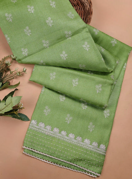 Parrot Greentussar Embroidery Unstitched Suit