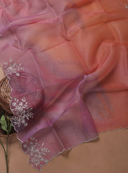 Lilac Tussar Embroidery Unstitched Suit