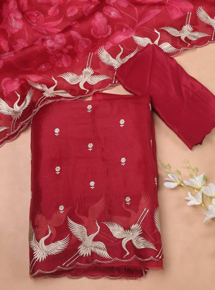 Organza Embroidery Unstitched Suit