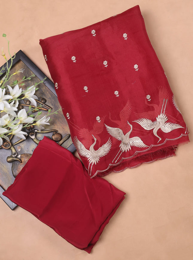 Organza Embroidery Unstitched Suit