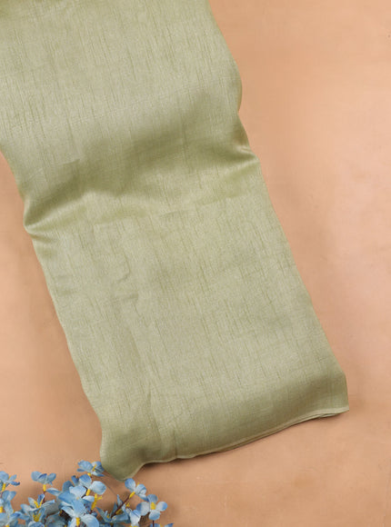 Pista Green Tussar Embroidery Unstitched Suit