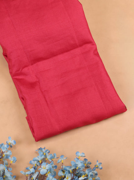 Red Tussar Embroidery Unstitched Suit